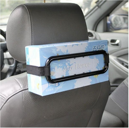 YQ-098 Vehicle Car Hanging Tissue Box Holder,Black - Tissue Boxes by buy2fix | Online Shopping UK | buy2fix