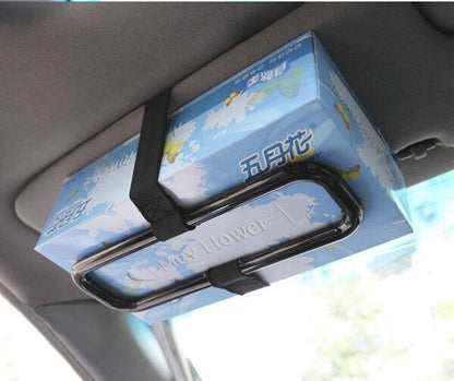 YQ-098 Vehicle Car Hanging Tissue Box Holder,Black - Tissue Boxes by buy2fix | Online Shopping UK | buy2fix