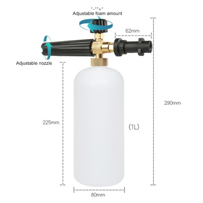 High Pressure Car Wash Foam Gun Soap Foamer Generator Water Sprayer Gun, Outer Wire: 18 x 1.5 - Car Washer & Accessories by buy2fix | Online Shopping UK | buy2fix