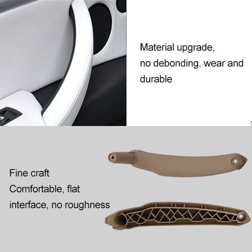 Car Interior Left Handle Inner Door Armrest Panel Pull 51416969401 for BMW X5 / X6, Left Drive(Beige) - In Car by buy2fix | Online Shopping UK | buy2fix