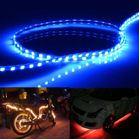 5 PCS 45 LED 3528 SMD Waterproof Flexible Car Strip Light for Car Decoration, DC 12V, Length: 90cm(Blue Light) - Decorative Lights by buy2fix | Online Shopping UK | buy2fix