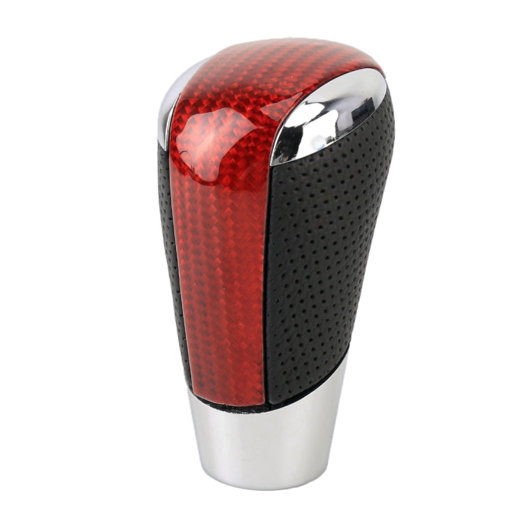 Universal Carbon Fiber Texture Leather Hole Pattern Car Gear Shift Knob Modified Shifter Lever Knob - Shift Knob by buy2fix | Online Shopping UK | buy2fix