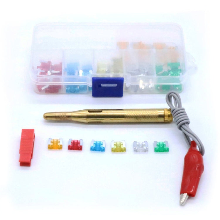 60 PCS Assorted Car Motorcycle Truck Mini Low Profile Fuse Micro Blade Fuse Set 5A 10A 15A 20A 25A 30Amp & Test Pencil - In Car by buy2fix | Online Shopping UK | buy2fix