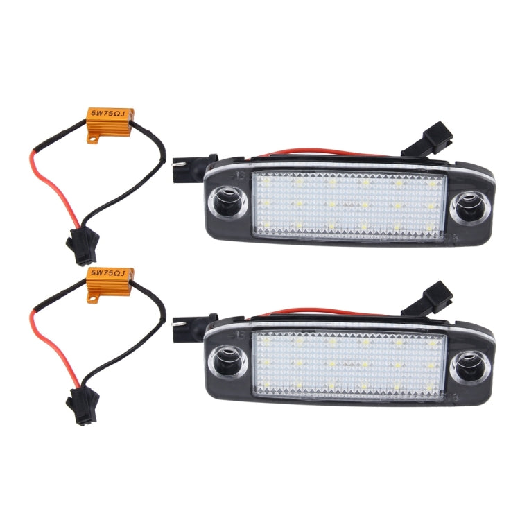2 PCS LED License Plate Light with 18  SMD-3528 Lamps for Hyundai Sonata,2W 120LM,6000K, DC12V(White Light) - License Plate Lights by buy2fix | Online Shopping UK | buy2fix