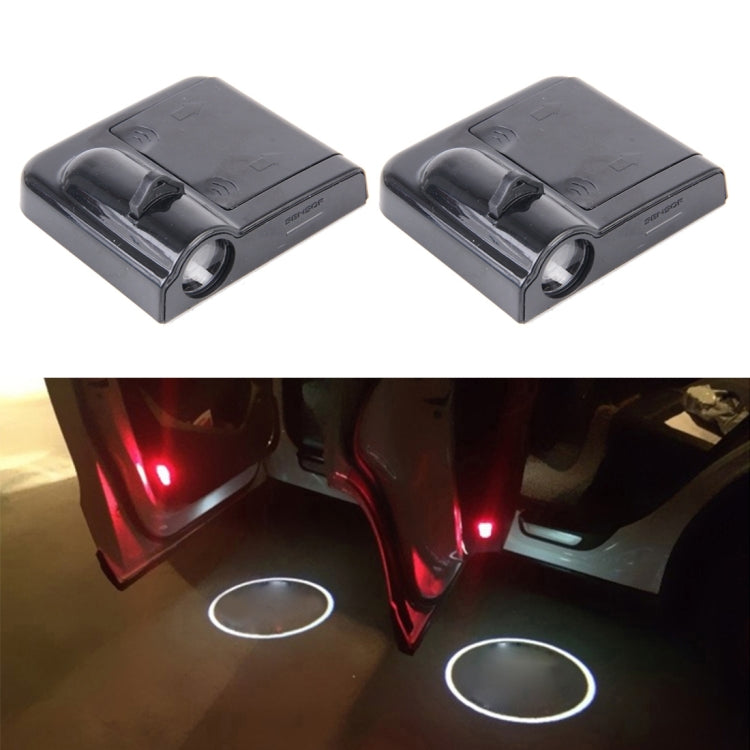 2 PCS LED Ghost Shadow Light, Car Door LED Laser Welcome Decorative Light, Display Logo for Land Rover Car Brand(Black) - Door Lights by buy2fix | Online Shopping UK | buy2fix