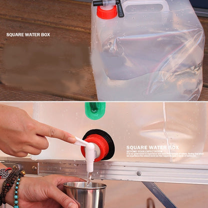 10L Outdoor Transparent PVC Foldable Water Bag Container with ON/OFF Switch - Stowing Tidying by buy2fix | Online Shopping UK | buy2fix