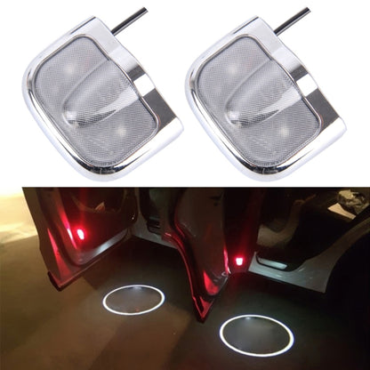 2 PCS LED Car Door Welcome Logo Car Brand Shadow Light Laser Projector Lamp for PEUGEOT(Silver) - Door Lights by buy2fix | Online Shopping UK | buy2fix