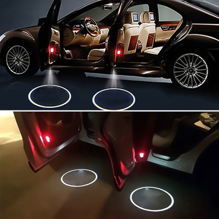 2 PCS LED Car Door Welcome Logo Car Brand Shadow Light Laser Projector Lamp for PEUGEOT(Silver) - Door Lights by buy2fix | Online Shopping UK | buy2fix