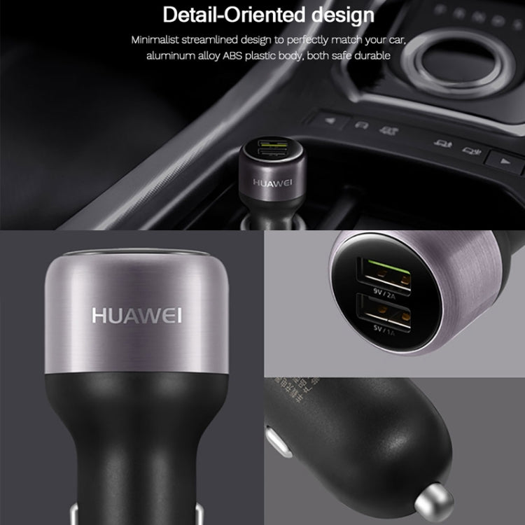 Original Huawei CP31 18W Max Dual USB Port Fast Charging Car Charger (Grey) - Car Charger by Huawei | Online Shopping UK | buy2fix