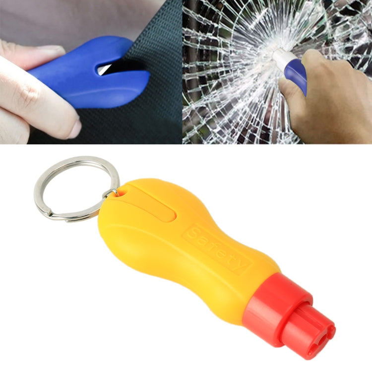 2 in 1 Mini Car Safety Rescue Hammer Life Saving Escape Emergency Hammer Seat Belt Cutter Window Glass Breaker (Yellow) - Emergency Hammer by buy2fix | Online Shopping UK | buy2fix