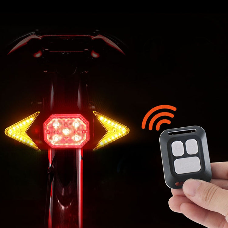 USB Rechargeable Bicycle Turn Light Wireless Remote Control Bike Tail Light - Taillights by buy2fix | Online Shopping UK | buy2fix