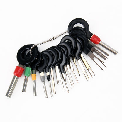 29 in 1 Car Plug Circuit Board Wire Harness Terminal Extraction Pick Connector Crimp Pin Back Needle Remove Tool - In Car by buy2fix | Online Shopping UK | buy2fix
