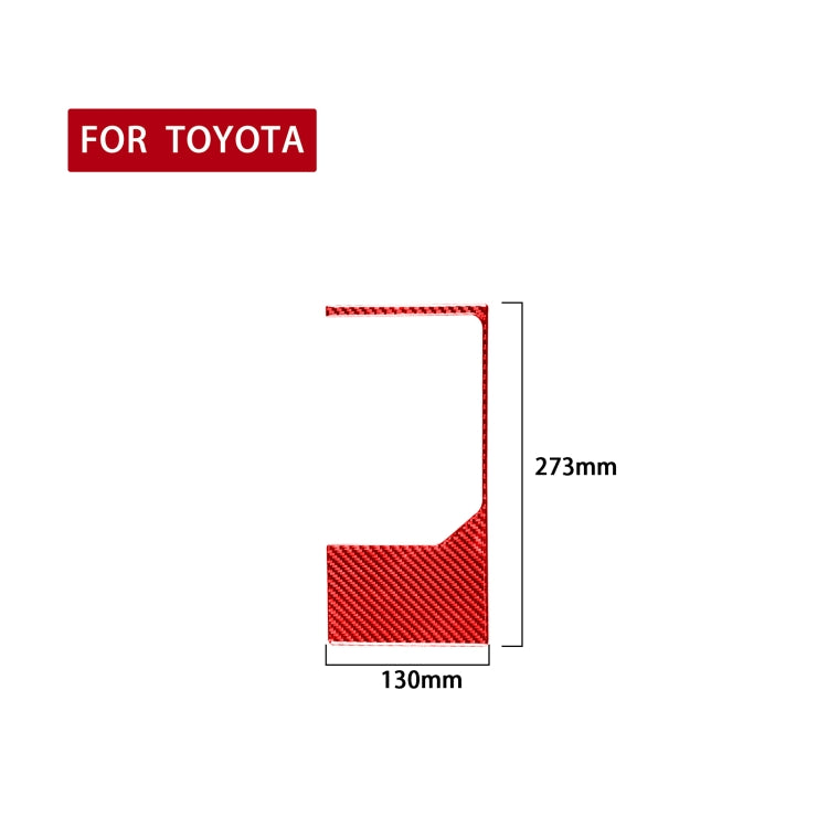 Carbon Fiber Car Gear Outer Frame Decorative Sticker for Toyota Tundra 2014-2018,Left and Right Drive Universal (Red) - In Car by buy2fix | Online Shopping UK | buy2fix