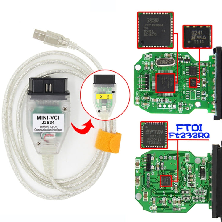 USB to OBD2 16 Pin MINI VCI Single Diagnostic Cable for Toyota TIS Techstream - In Car by buy2fix | Online Shopping UK | buy2fix