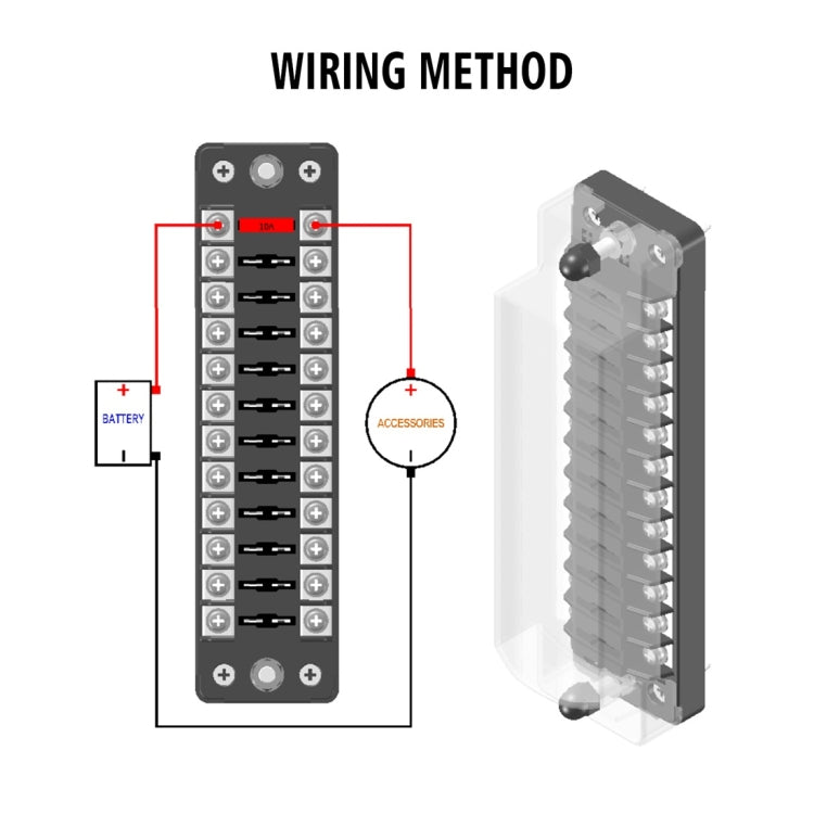 ZH-979A2 FB1904 1 In 1 Out 12 Ways No Distinction Positive Negative Fuse Box with 24 Fuses for Auto Car Truck Boat - In Car by buy2fix | Online Shopping UK | buy2fix