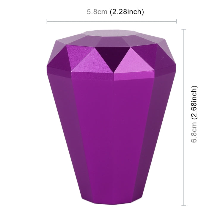 Universal Car Diamond Shape Metal Gear Shift Knob (Purple) - In Car by buy2fix | Online Shopping UK | buy2fix