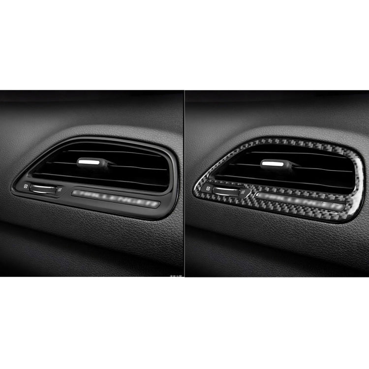 Carbon Fiber Car Instrument Left Right Air Outlet Decorative Sticker for Dodge Challenger 2015 to Now, Left Driving -  by buy2fix | Online Shopping UK | buy2fix