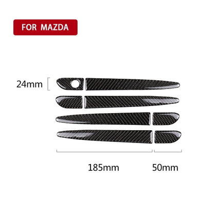 One Set Car Carbon Fiber Outside Door Handle without Smart Hole Decorative Sticker for Mazda CX-5 2017-2018, Right Drive -  by buy2fix | Online Shopping UK | buy2fix