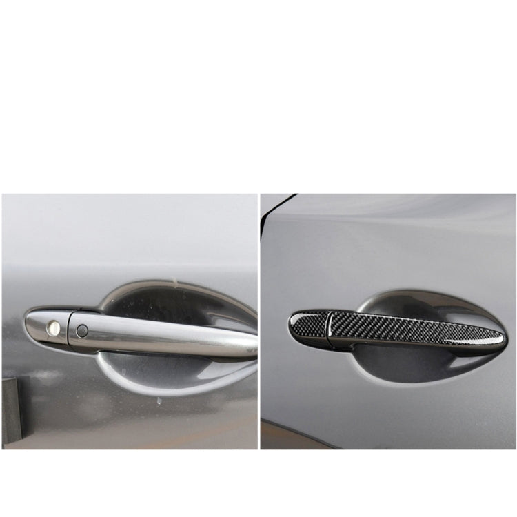 One Set Car Carbon Fiber Outside Door Handle with Smart Hole Decorative Sticker for Mazda CX-5 2017-2018, Right Drive -  by buy2fix | Online Shopping UK | buy2fix