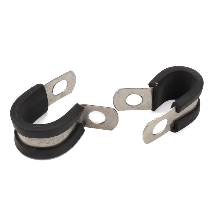 10 PCS Car Rubber Cushion Pipe Clamps Stainless Steel Clamps, Size: 1/4 inch (6mm) - In Car by buy2fix | Online Shopping UK | buy2fix