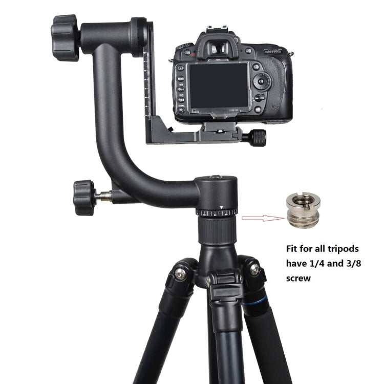 YELANGU Horizontal 360 Degree Gimbal Tripod Head for Home DV and SLR Cameras(Black) - Camera Accessories by YELANGU | Online Shopping UK | buy2fix