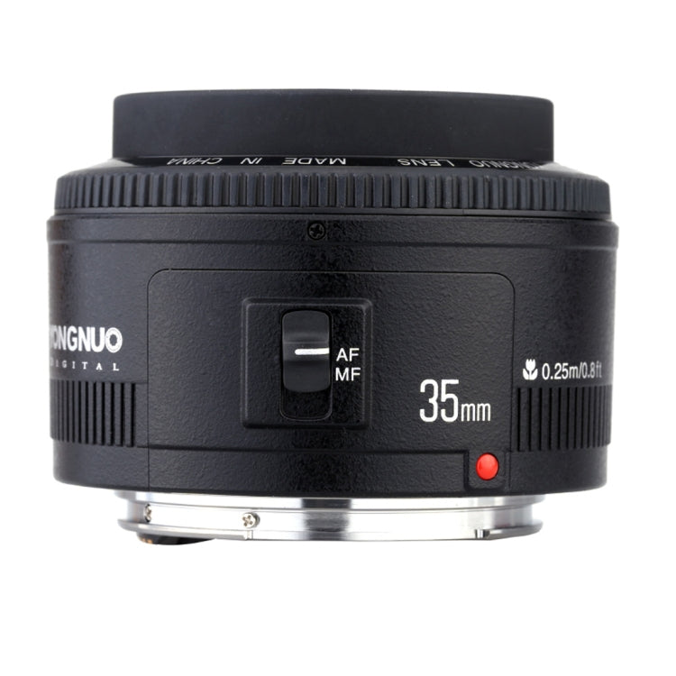 YONGNUO YN35MM F2C 1:2 AF/MF Wide-Angle Fixed/Prime Auto Focus Lens for Canon EOS EF Lens (Black) - Auxiliary Lens by YONGNUO | Online Shopping UK | buy2fix