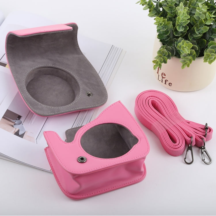 Retro Style Full Body Camera PU Leather Case Bag with Strap for FUJIFILM instax mini 9 / mini 8+ / mini 8(Pink) - Camera Accessories by buy2fix | Online Shopping UK | buy2fix
