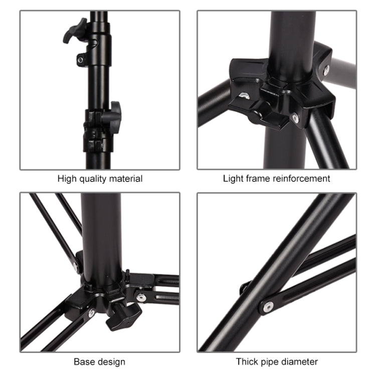 3m Height Professional Photography Metal Lighting Stand Spring Buffer Holder for Studio Flash Light - Camera Accessories by buy2fix | Online Shopping UK | buy2fix