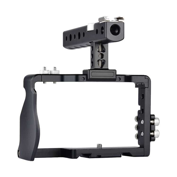 YELANGU C6 Camera Video Cage Handle Stabilizer for Sony A6000 / A6300 / A6500 / A6400(Black) - Camera Cage by YELANGU | Online Shopping UK | buy2fix