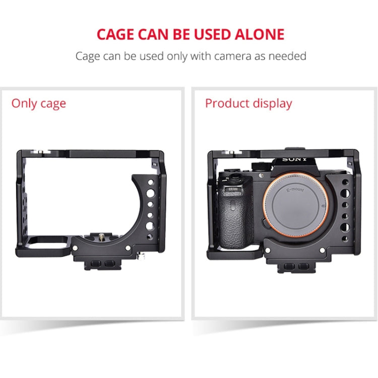 YELANGU CA7 YLG0908A-A01 Video Camera Cage Stabilizer for Sony A7K / A72 / A73 / A7S2 / A7R3 / A7R2 / A7X(Black) - Camera Cage by YELANGU | Online Shopping UK | buy2fix