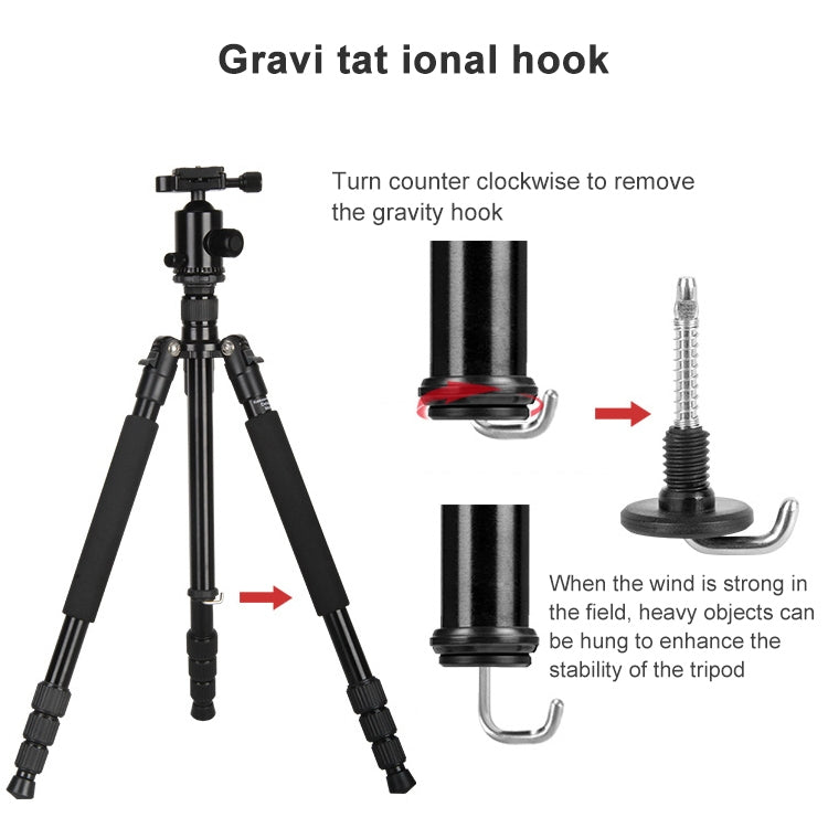 TRIOPO Oubao TA330 Horizontal Arm Tripod Mount Quick Release Center Column Boom Bracket with Tripod Ball-Head - Tripods by TRIOPO | Online Shopping UK | buy2fix