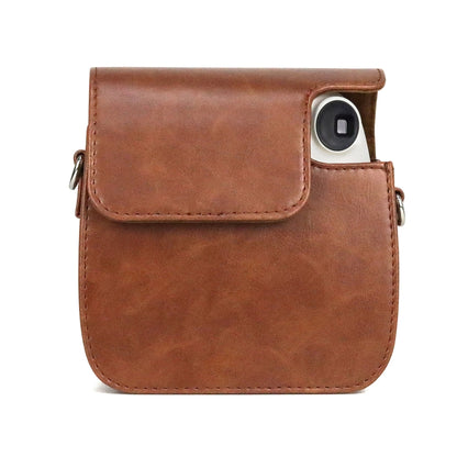 Retro Full Body PU Leather Case Camera  Bag with Strap for FUJIFILM instax mini 7+ (Brown) - Camera Accessories by buy2fix | Online Shopping UK | buy2fix