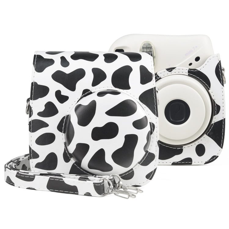 Milk Cow Full Body PU Leather Case Camera  Bag with Strap for FUJIFILM instax mini 7+ - Camera Accessories by buy2fix | Online Shopping UK | buy2fix