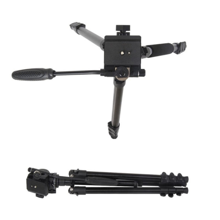 TRIOPO K2808 Aluminum Tripod Mount with HY-350 Heavy Duty Damping Head (Black) - Camera Accessories by TRIOPO | Online Shopping UK | buy2fix