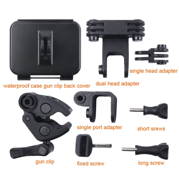 Clamp Mount Connecting Adapter Kit with Waterproof Back Cover for GoPro HERO6 /5(Black) - DJI & GoPro Accessories by buy2fix | Online Shopping UK | buy2fix