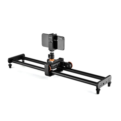 YELANGU L60E 60cm Slide Rail Track + L4 3-Wheel Video Dolly with Phone Clamp & Ballhead - Camera Accessories by YELANGU | Online Shopping UK | buy2fix