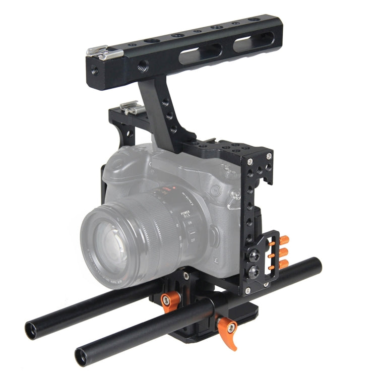 YELANGU YLG0904A-C Handle Video Camera Cage Stabilizer for Panasonic Lumix DMC-GH4 / Sony A7 & A7S & A7R & A7RII & A7SII(Orange) - Camera Accessories by YELANGU | Online Shopping UK | buy2fix