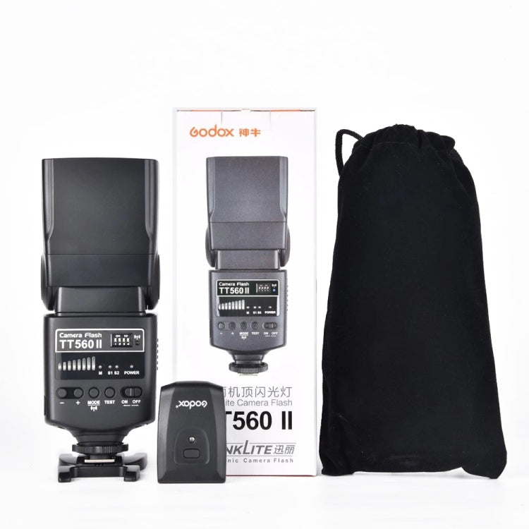 Godox TT560II Wireless 433MHz GN38 Camera Flash Speedlite Light (Black) - Shoe Mount Flashes by Godox | Online Shopping UK | buy2fix