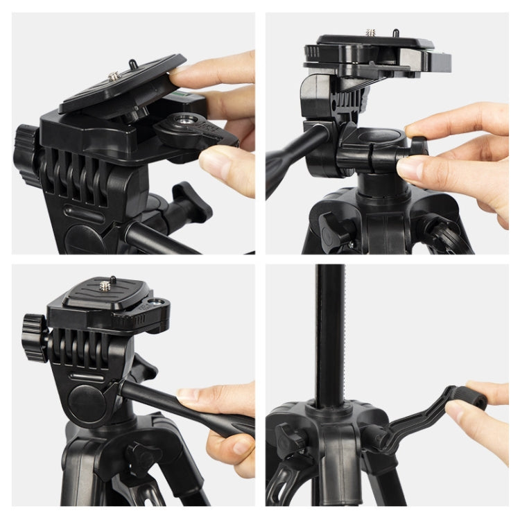 3366 Quality 1.4m Portable Phone Live Selfie Tripod DV SLR Camera Stand (Black) - Tripods by buy2fix | Online Shopping UK | buy2fix