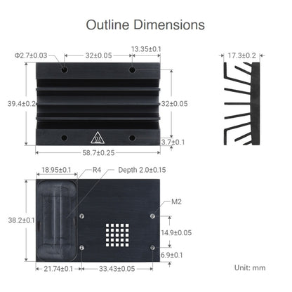 Official Heatsink for Jetson Nano(Black) - Other Accessories by WAVESHARE | Online Shopping UK | buy2fix