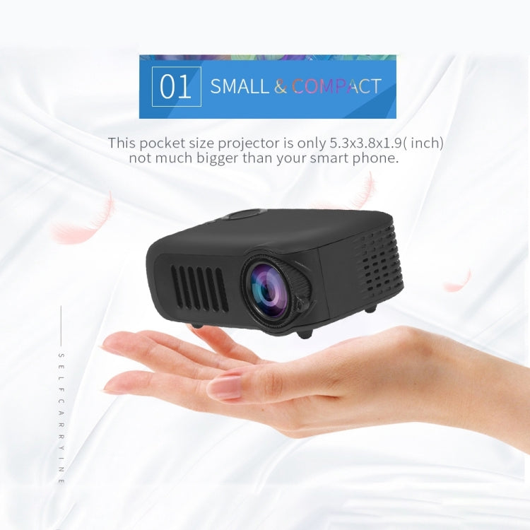 A2000 Portable Projector 800 Lumen LCD Home Theater Video Projector, Support 1080P, AU Plug (White) - Consumer Electronics by buy2fix | Online Shopping UK | buy2fix