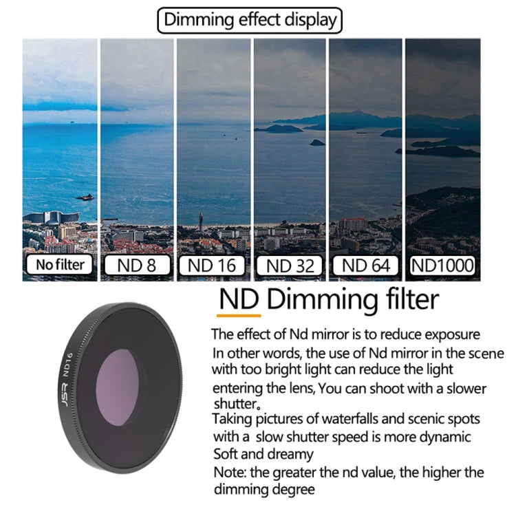 JSR 8 in 1 Streak Blue CPL ND8 ND16 ND32 ND64 STAR NIGHT Lens Filter For DJI Osmo Action 3 -  by JSR | Online Shopping UK | buy2fix