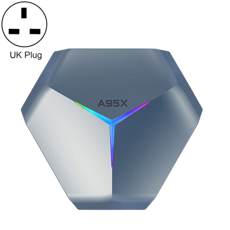 A95X F4 8K UHD Smart TV BOX Android 10.0 Media Player wtih Remote Control, Amlogic S905X4 Quad Core Cortex-A55 up to 2.0GHz, RAM: 2GB, ROM: 16GB, 2.4GHz/5GHz WiFi, Bluetooth, UK Plug((Metallic Blue)) - Consumer Electronics by Beelink | Online Shopping UK | buy2fix