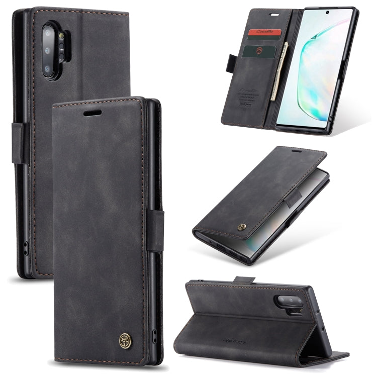 CaseMe-013 Multifunctional Horizontal Flip Leather Case with Card Slot & Holder & Wallet for Galaxy Note 10+(Black) - Galaxy Phone Cases by CaseMe | Online Shopping UK | buy2fix