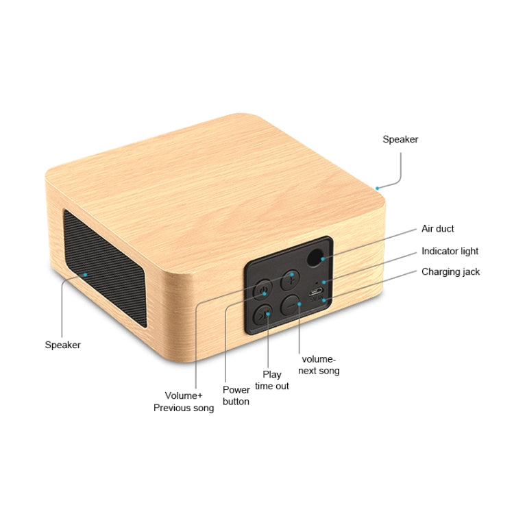 Q1A Bluetooth 4.2 Mini Wooden Double Horns Bluetooth Speaker(Yellow Wood Texture) - Mini Speaker by buy2fix | Online Shopping UK | buy2fix