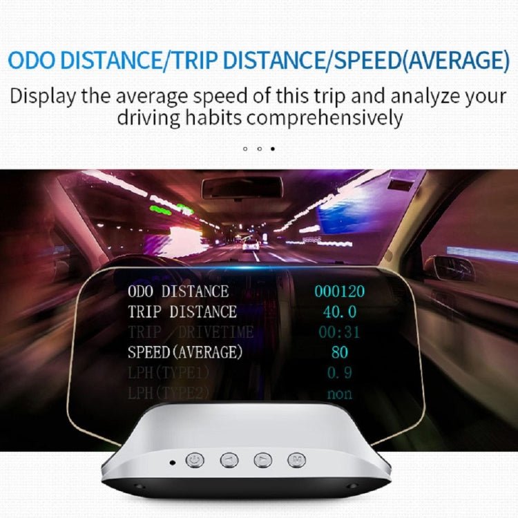 C3 OBD2 + GPS Mode Car Head-up Display HUD Overspeed / Speed / Water Temperature Too High / Voltage Too Low / Engine Failure Alarm / Fatigue Driving Reminder / Navigation Function -  by buy2fix | Online Shopping UK | buy2fix