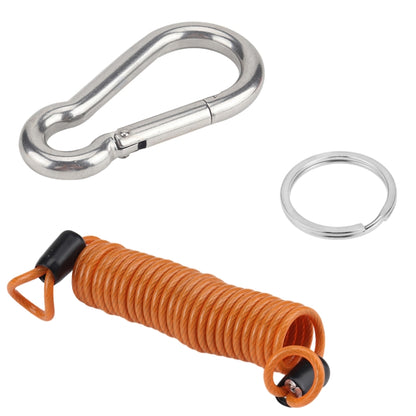 RV Trailer Spring Safety Rope Breakaway Cable, Safety Buckle Size:M8 x 80mm(Orange) - In Car by buy2fix | Online Shopping UK | buy2fix