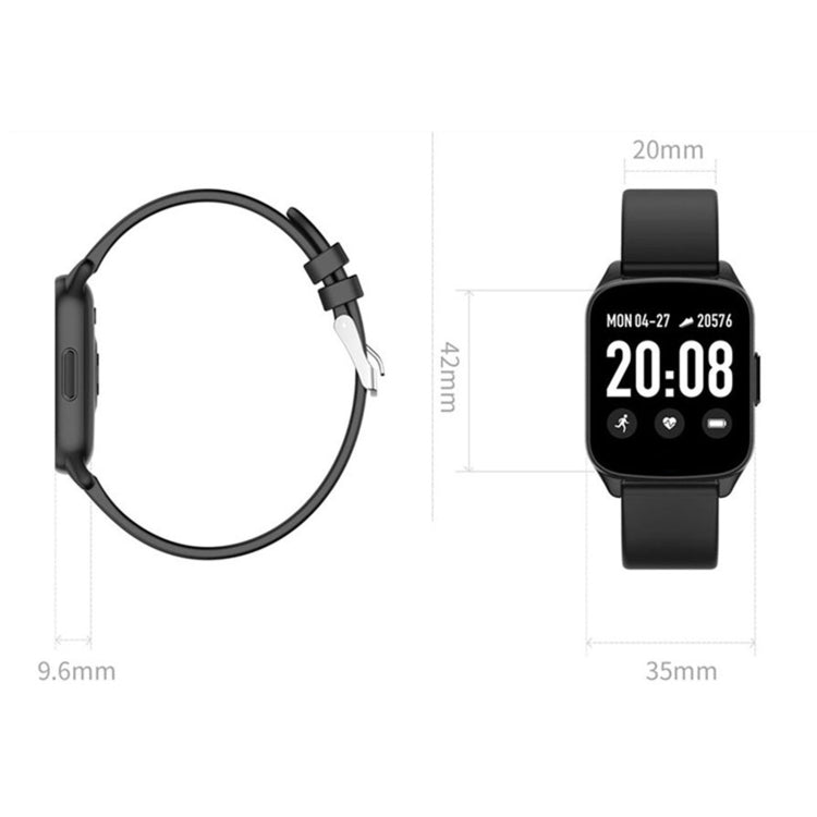 Lokmat KW17 1.3 inch TFT Screen IP68 Waterproof Smart Watch, Support Sleep Monitor / Heart Rate Monitor / Blood Pressure Monitor(Black) - Smart Wear by Lokmat | Online Shopping UK | buy2fix