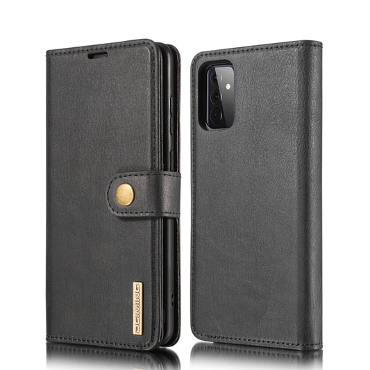 For Samsung Galaxy A72 5G / 4G DG.MING Crazy Horse Texture Flip Detachable Magnetic Leather Case with Holder & Card Slots & Wallet(Black) - Galaxy Phone Cases by DG.MING | Online Shopping UK | buy2fix