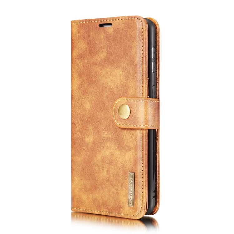 For Samsung Galaxy S21 5G DG.MING Crazy Horse Texture Flip Detachable Magnetic Leather Case with Holder & Card Slots & Wallet(Brown) - Galaxy S21 5G Cases by DG.MING | Online Shopping UK | buy2fix